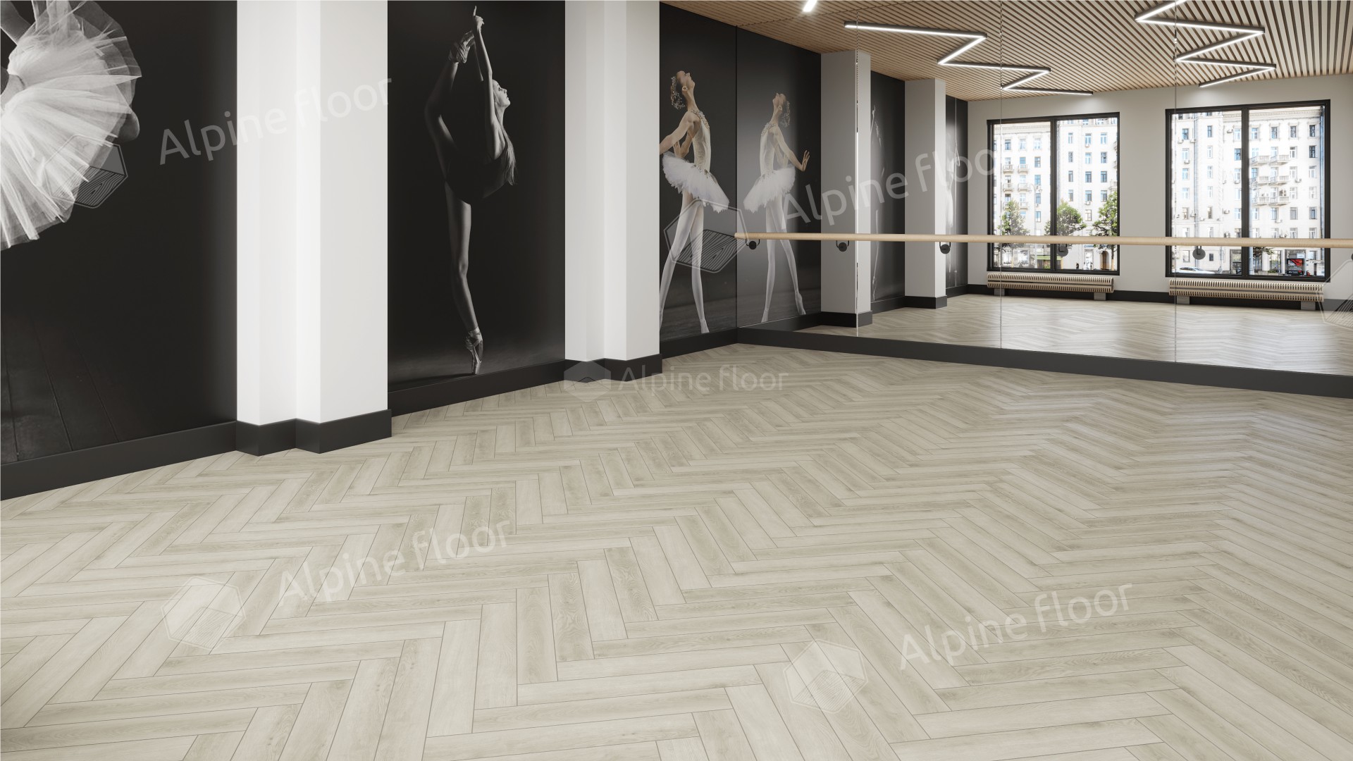 Ламинат Alpine floor Herringbone Дуб Монпелье LF102-6