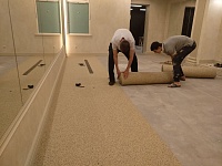 Укладка ковролина  Частный дом