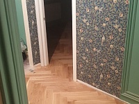 Укладка инженерной доски елочкой-135м2