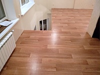 Монтаж спортивного линолеума  Частная квартира