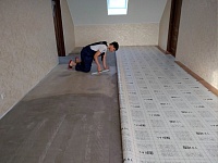 Монтаж спортивного линолеума  Частная квартира