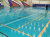 Нанесение разметки в спортивном комплексе