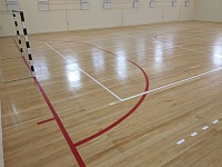 Укладка спортивного линолеума и нанесение разметки Центр профессиональной подготовки Росгвардии Спортивный зал