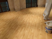Укладка спортивного линолеума-85м2