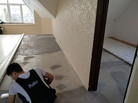 Монтаж спортивного линолеума  Частная квартира