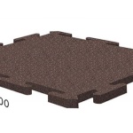 Резиновая плитка Rubblex Puzzle Standart (25 мм;коричневый)