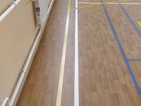 Нанесение разметки в спортивной школе