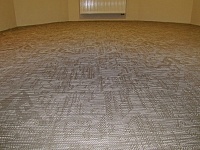 Укладка тканого ПВХ-покрытия Bolon Студия 707 Танцевальный зал