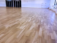 Укладка спортивной паркетной системы Фитнесмания Фитнес-клуб