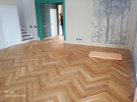 Укладка инженерной доски елочкой-135м2