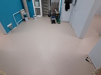 Укладка линолеума с заводом на стену - 140м2 