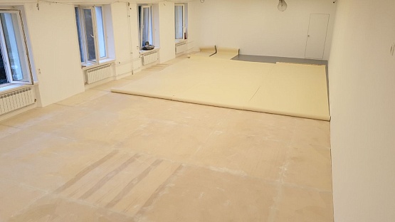 Укладка сценического линолеума 6мм Grabo - 110м2