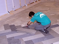 Укладка тканого ПВХ покрытия МЕГА-IKEA (INGKA CORP.) Торговый комплекс