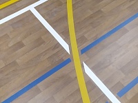 Нанесение разметки в спортивной школе