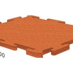 Резиновая плитка Rubblex Puzzle Standart (25 мм оранжевый) для устройства площадки