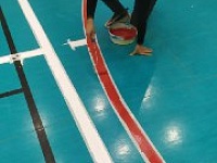 Нанесение разметки в спортивном комплексе