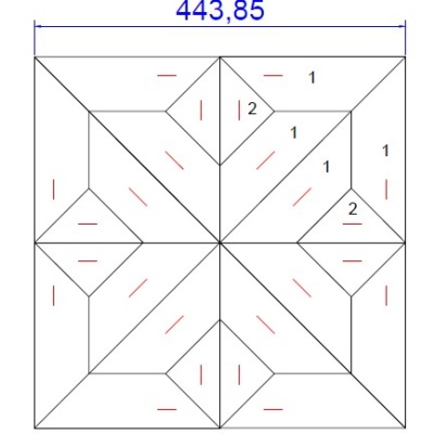 Модульный паркет LabArte инженерный Дуб Original №4-65 443 443 15 3 лак Хани