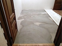 Монтаж спортивного линолеума  Частная квартира