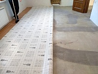 Монтаж спортивного линолеума  Частная квартира