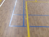 Нанесение разметки в спортивной школе