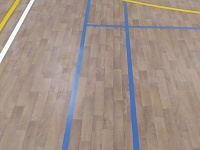 Нанесение разметки в спортивной школе