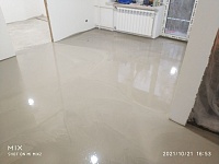 Заливка основание пола, монтаж фанеры со шлифовкой, монтаж массивной доски на клей-45м2