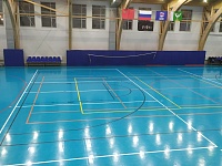 Нанесение разметки в спортивном комплексе