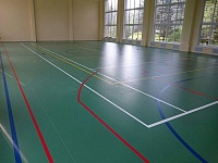 Укладка спортивного линолеума и нанесение разметки ФКУЗ «МСЧ МВД РФ по г. Москве» Зона отдыха