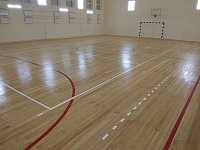 Укладка спортивного линолеума и нанесение разметки Центр профессиональной подготовки Росгвардии Спортивный зал