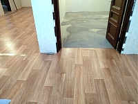 Монтаж спортивного линолеума  Частная квартира