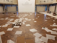 Укладка модульного паркета и монтаж фанеры-500м2